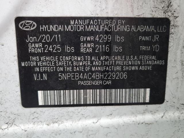 Photo 11 VIN: 5NPEB4AC4BH229206 - HYUNDAI SONATA GLS 