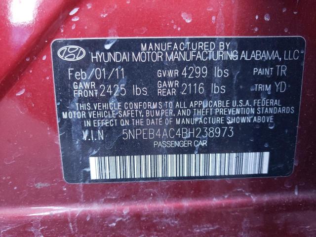 Photo 11 VIN: 5NPEB4AC4BH238973 - HYUNDAI SONATA GLS 