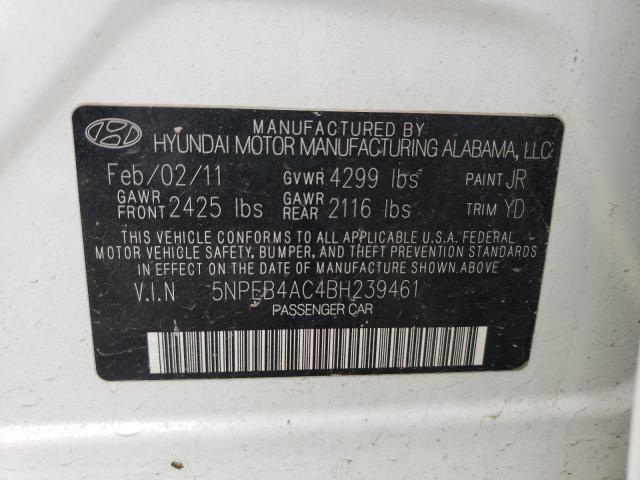 Photo 9 VIN: 5NPEB4AC4BH239461 - HYUNDAI SONATA GLS 