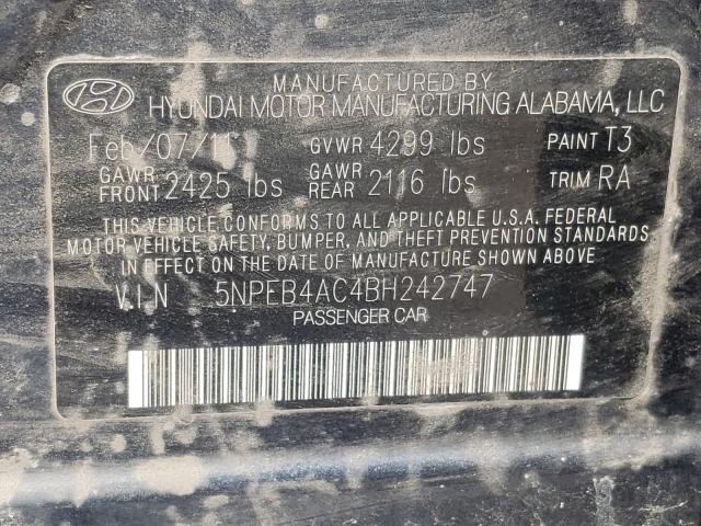 Photo 9 VIN: 5NPEB4AC4BH242747 - HYUNDAI SONATA GLS 