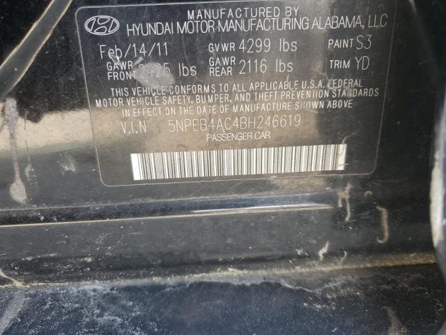 Photo 12 VIN: 5NPEB4AC4BH246619 - HYUNDAI SONATA GLS 