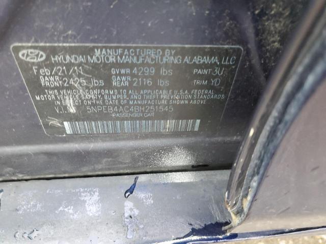 Photo 12 VIN: 5NPEB4AC4BH251545 - HYUNDAI SONATA GLS 