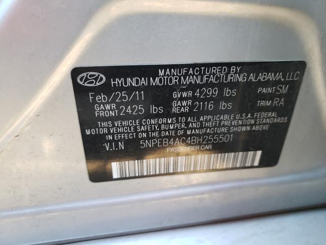 Photo 9 VIN: 5NPEB4AC4BH255501 - HYUNDAI SONATA GLS 