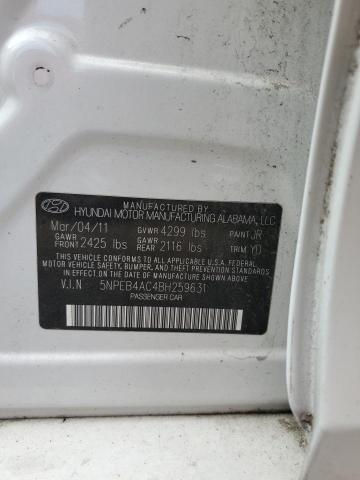 Photo 11 VIN: 5NPEB4AC4BH259631 - HYUNDAI SONATA 