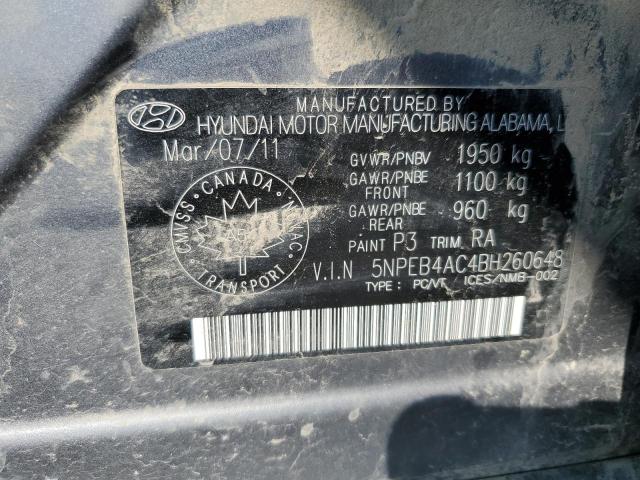 Photo 12 VIN: 5NPEB4AC4BH260648 - HYUNDAI SONATA GLS 