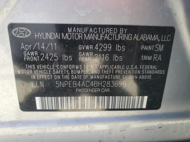 Photo 11 VIN: 5NPEB4AC4BH283699 - HYUNDAI SONATA 