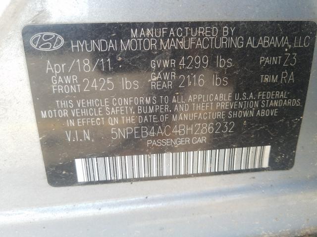 Photo 9 VIN: 5NPEB4AC4BH286232 - HYUNDAI SONATA GLS 