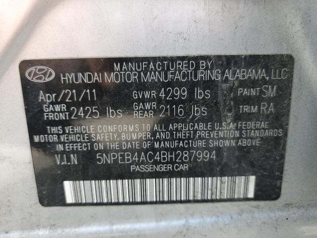 Photo 9 VIN: 5NPEB4AC4BH287994 - HYUNDAI SONATA GLS 