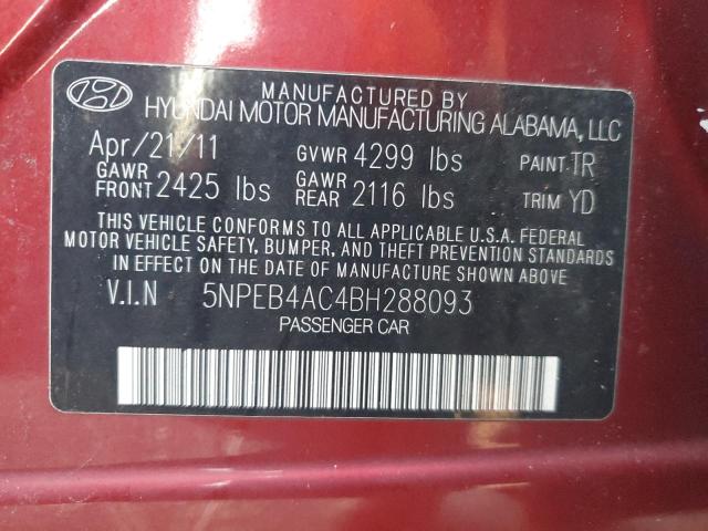 Photo 11 VIN: 5NPEB4AC4BH288093 - HYUNDAI SONATA 