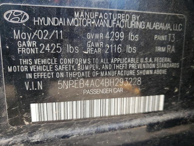 Photo 9 VIN: 5NPEB4AC4BH293228 - HYUNDAI SONATA GLS 