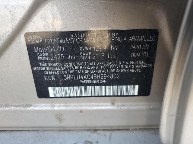 Photo 11 VIN: 5NPEB4AC4BH294802 - HYUNDAI SONATA 