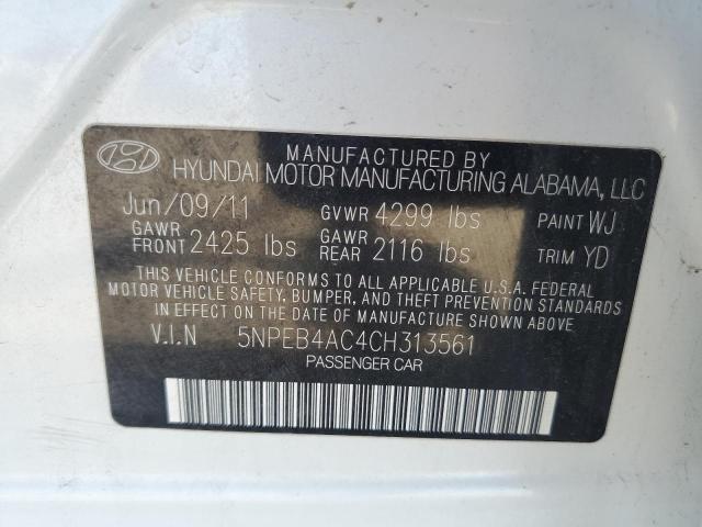 Photo 11 VIN: 5NPEB4AC4CH313561 - HYUNDAI SONATA GLS 