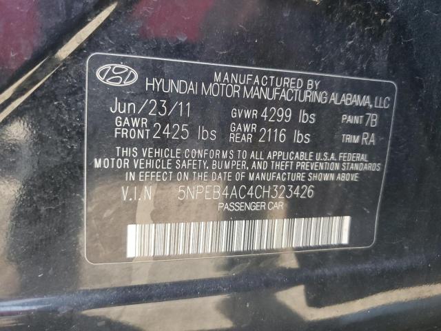 Photo 11 VIN: 5NPEB4AC4CH323426 - HYUNDAI SONATA 