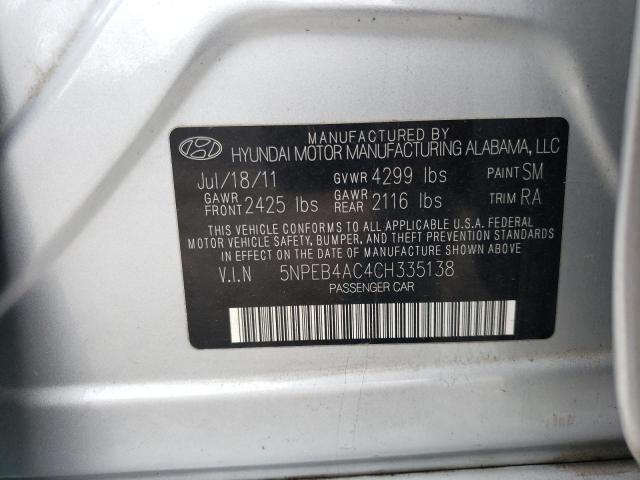 Photo 12 VIN: 5NPEB4AC4CH335138 - HYUNDAI SONATA GLS 