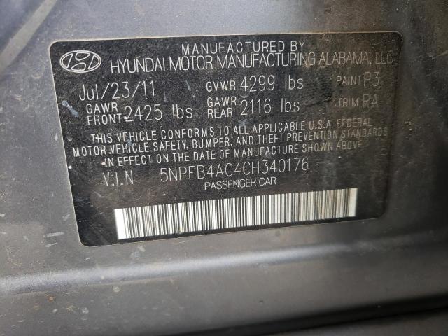 Photo 9 VIN: 5NPEB4AC4CH340176 - HYUNDAI SONATA GLS 