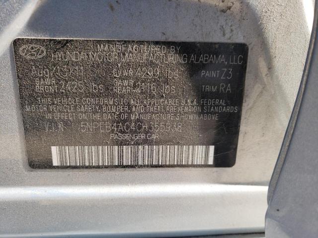 Photo 11 VIN: 5NPEB4AC4CH355938 - HYUNDAI SONATA 