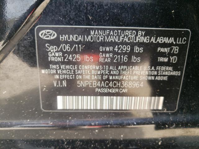 Photo 9 VIN: 5NPEB4AC4CH368964 - HYUNDAI SONATA GLS 