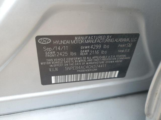 Photo 11 VIN: 5NPEB4AC4CH374411 - HYUNDAI SONATA GLS 