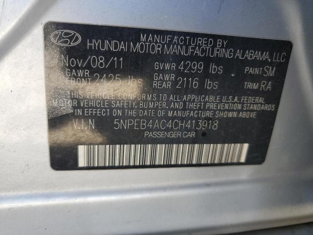 Photo 11 VIN: 5NPEB4AC4CH413918 - HYUNDAI SONATA GLS 