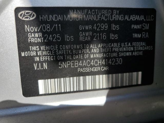 Photo 11 VIN: 5NPEB4AC4CH414230 - HYUNDAI SONATA 