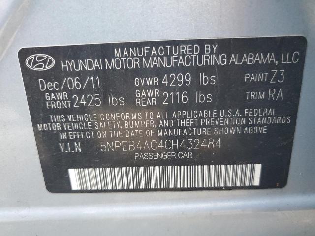 Photo 11 VIN: 5NPEB4AC4CH432484 - HYUNDAI SONATA GLS 