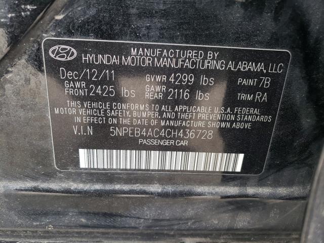 Photo 9 VIN: 5NPEB4AC4CH436728 - HYUNDAI SONATA GLS 