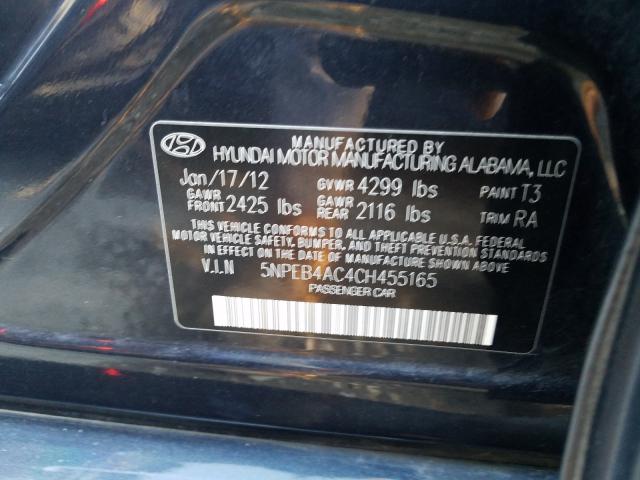 Photo 9 VIN: 5NPEB4AC4CH455165 - HYUNDAI SONATA GLS 