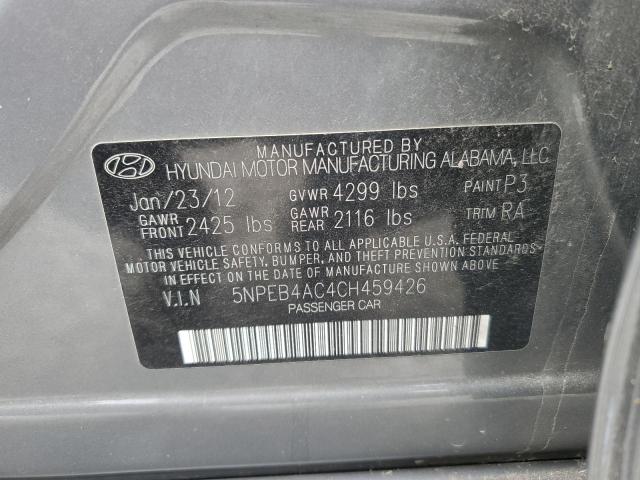 Photo 12 VIN: 5NPEB4AC4CH459426 - HYUNDAI SONATA GLS 