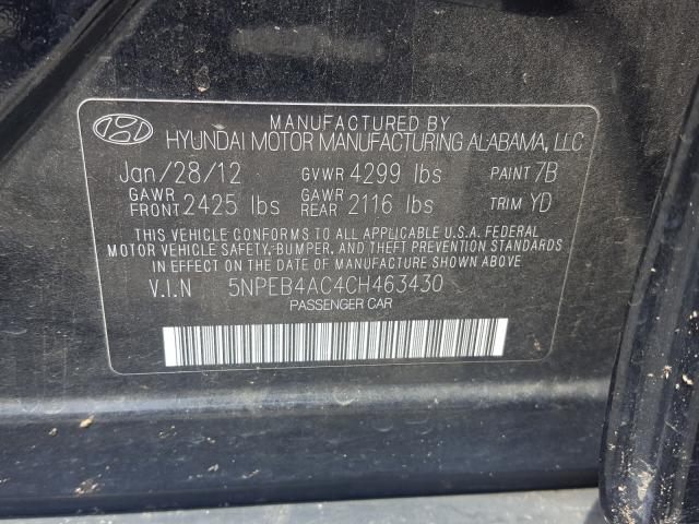 Photo 9 VIN: 5NPEB4AC4CH463430 - HYUNDAI SONATA GLS 