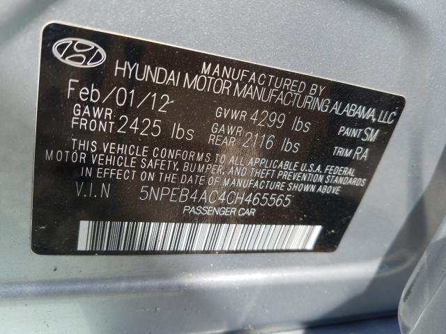 Photo 9 VIN: 5NPEB4AC4CH465565 - HYUNDAI SONATA GLS 