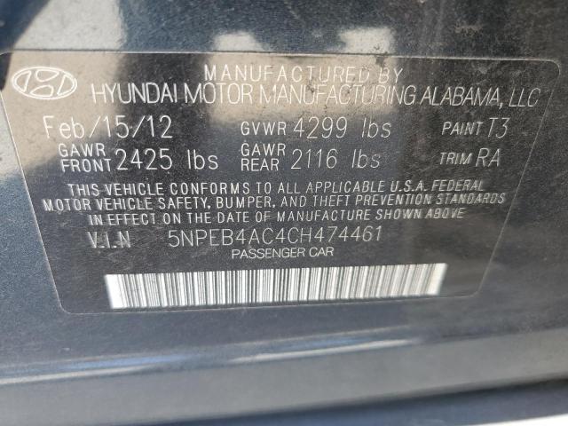 Photo 11 VIN: 5NPEB4AC4CH474461 - HYUNDAI SONATA GLS 