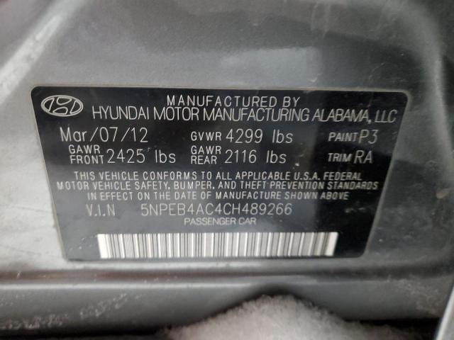 Photo 11 VIN: 5NPEB4AC4CH489266 - HYUNDAI SONATA 