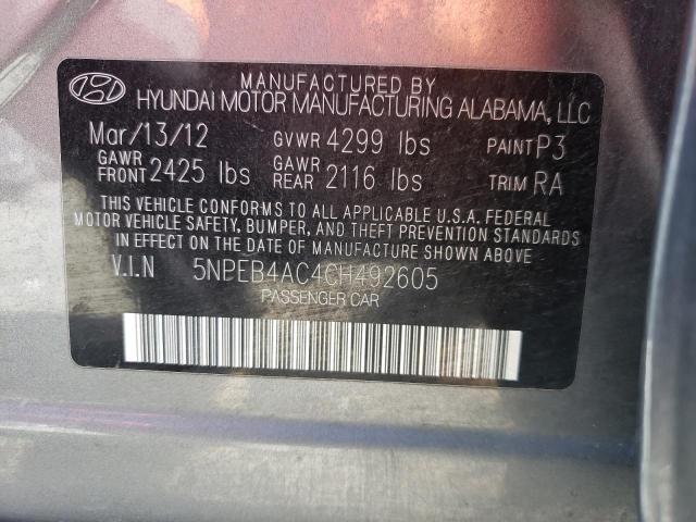 Photo 11 VIN: 5NPEB4AC4CH492605 - HYUNDAI SONATA GLS 