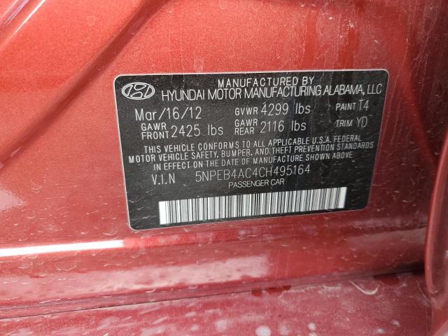 Photo 11 VIN: 5NPEB4AC4CH495164 - HYUNDAI SONATA 