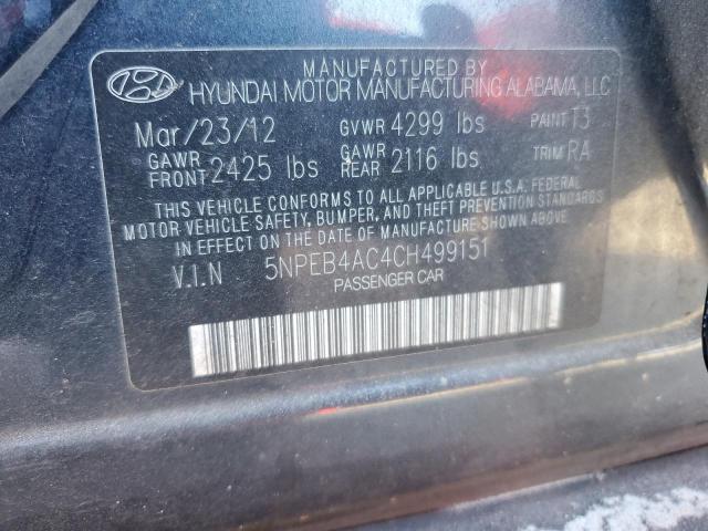 Photo 11 VIN: 5NPEB4AC4CH499151 - HYUNDAI SONATA GLS 