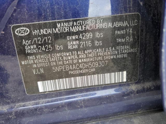 Photo 11 VIN: 5NPEB4AC4DH509307 - HYUNDAI SONATA 