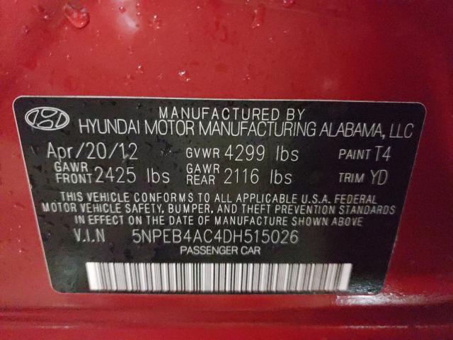 Photo 9 VIN: 5NPEB4AC4DH515026 - HYUNDAI SONATA 