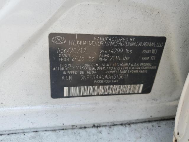 Photo 12 VIN: 5NPEB4AC4DH515611 - HYUNDAI SONATA GLS 