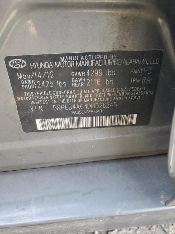 Photo 11 VIN: 5NPEB4AC4DH528245 - HYUNDAI SONATA GLS 