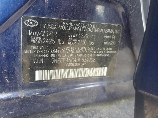 Photo 11 VIN: 5NPEB4AC4DH534708 - HYUNDAI SONATA 