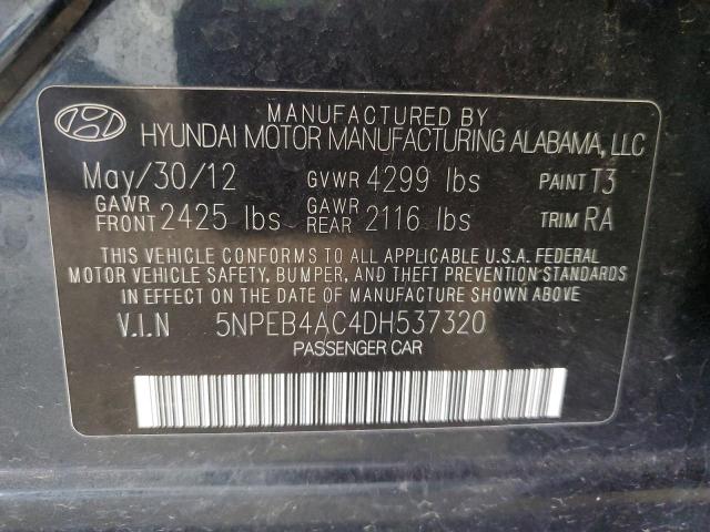 Photo 11 VIN: 5NPEB4AC4DH537320 - HYUNDAI SONATA 