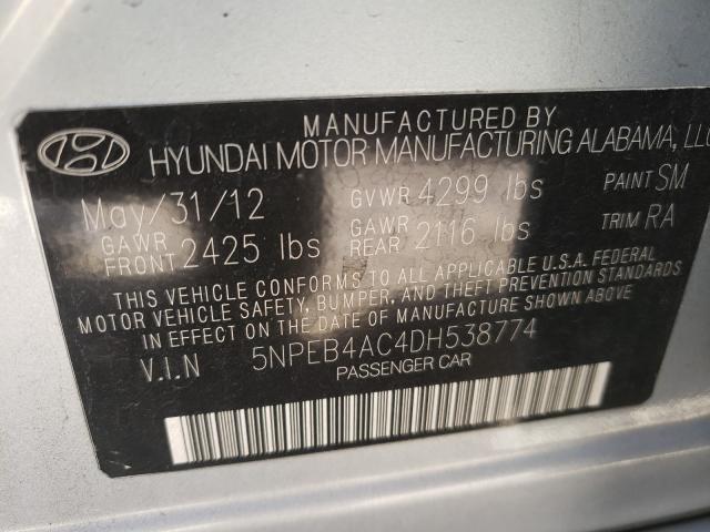 Photo 9 VIN: 5NPEB4AC4DH538774 - HYUNDAI SONATA 