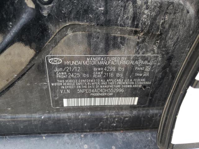 Photo 9 VIN: 5NPEB4AC4DH552996 - HYUNDAI SONATA GLS 