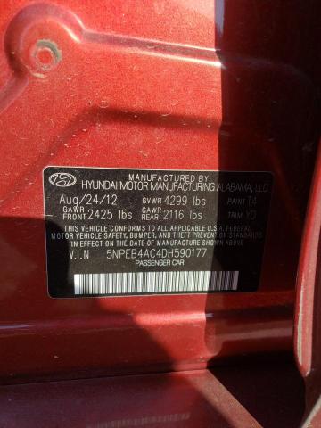 Photo 11 VIN: 5NPEB4AC4DH590177 - HYUNDAI SONATA GLS 