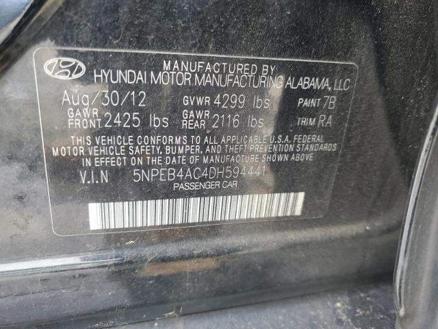 Photo 11 VIN: 5NPEB4AC4DH594441 - HYUNDAI SONATA 