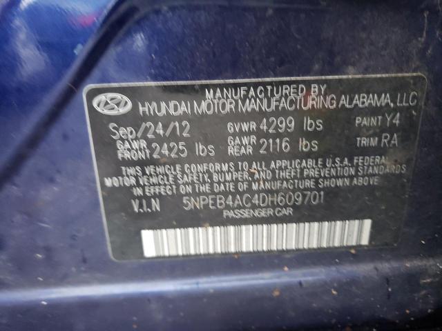 Photo 11 VIN: 5NPEB4AC4DH609701 - HYUNDAI SONATA GLS 