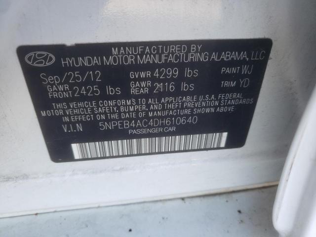 Photo 9 VIN: 5NPEB4AC4DH610640 - HYUNDAI SONATA GLS 