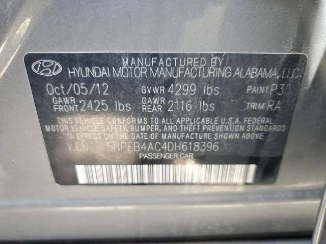 Photo 11 VIN: 5NPEB4AC4DH618396 - HYUNDAI SONATA 