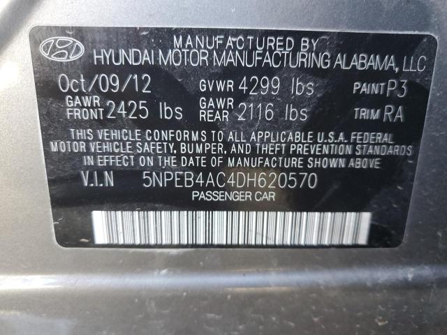 Photo 9 VIN: 5NPEB4AC4DH620570 - HYUNDAI SONATA GLS 