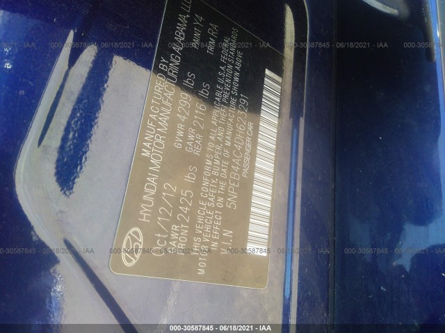 Photo 8 VIN: 5NPEB4AC4DH623291 - HYUNDAI SONATA 